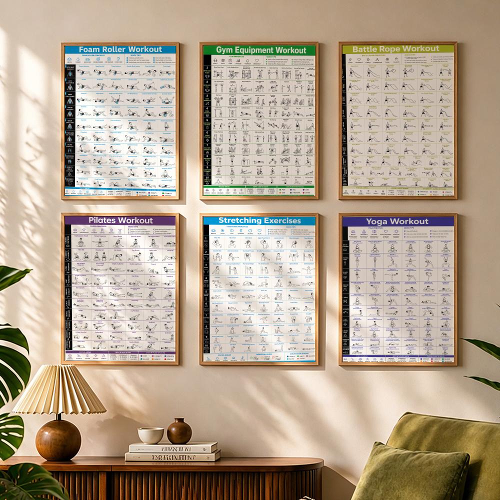 Pilates Yoga House - Yoga Pilates Training Chart Calligraphy Canvas