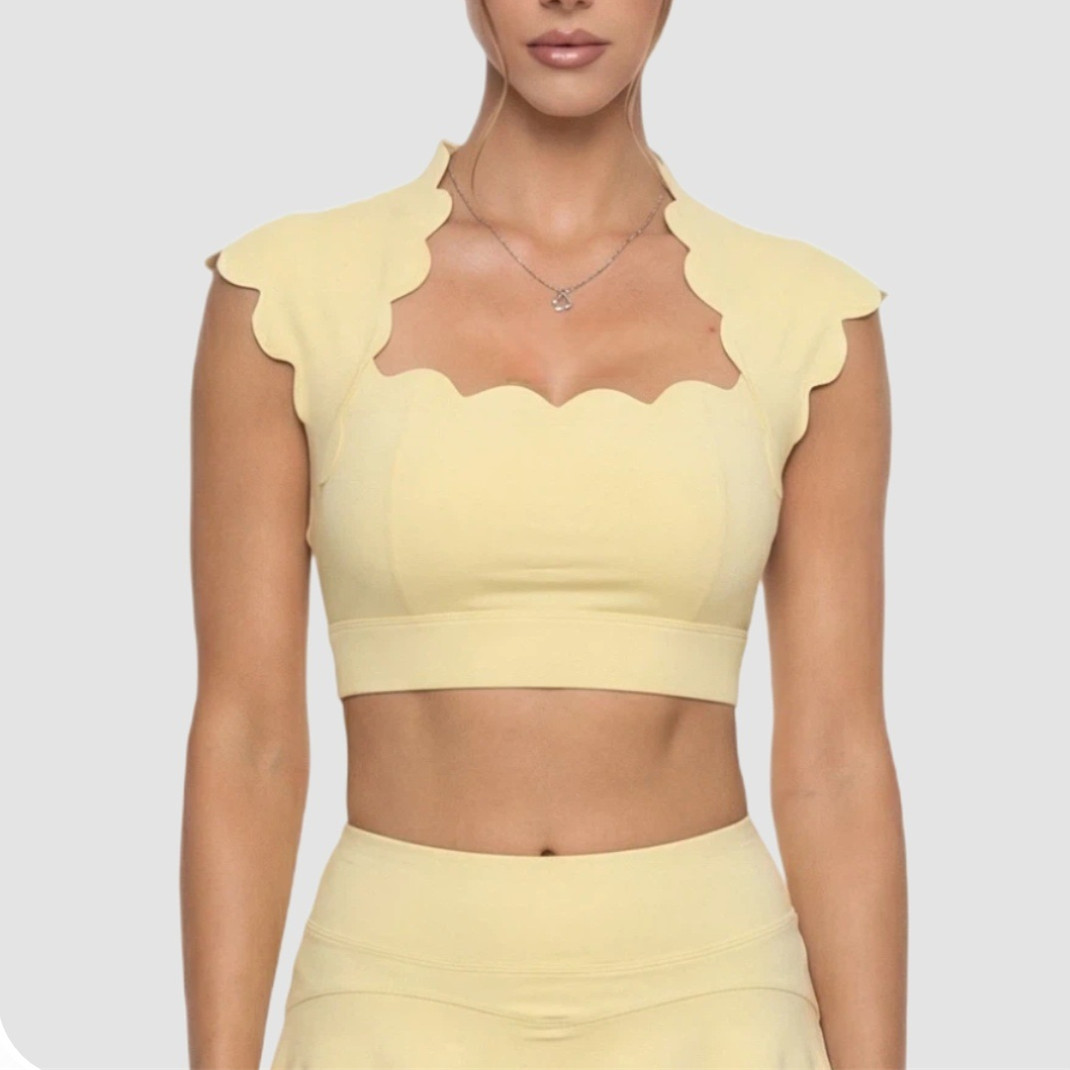 Yoga Strap Cotton - Pad Wavy Women Sports Vest Yoga