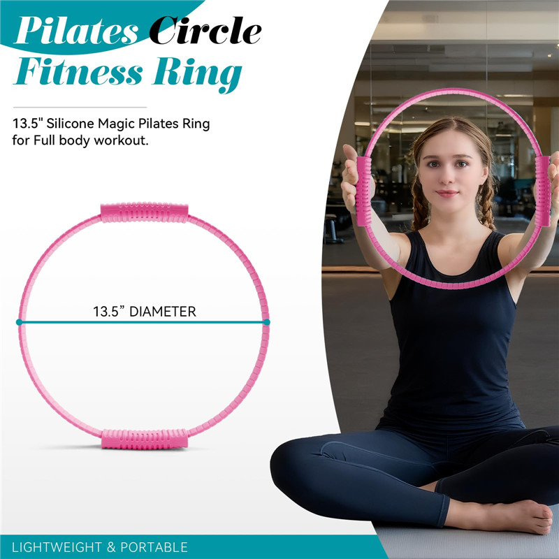 Pilates Yoga Ring - Eco-Friendly Double Handle Silicone Yoga Ring
