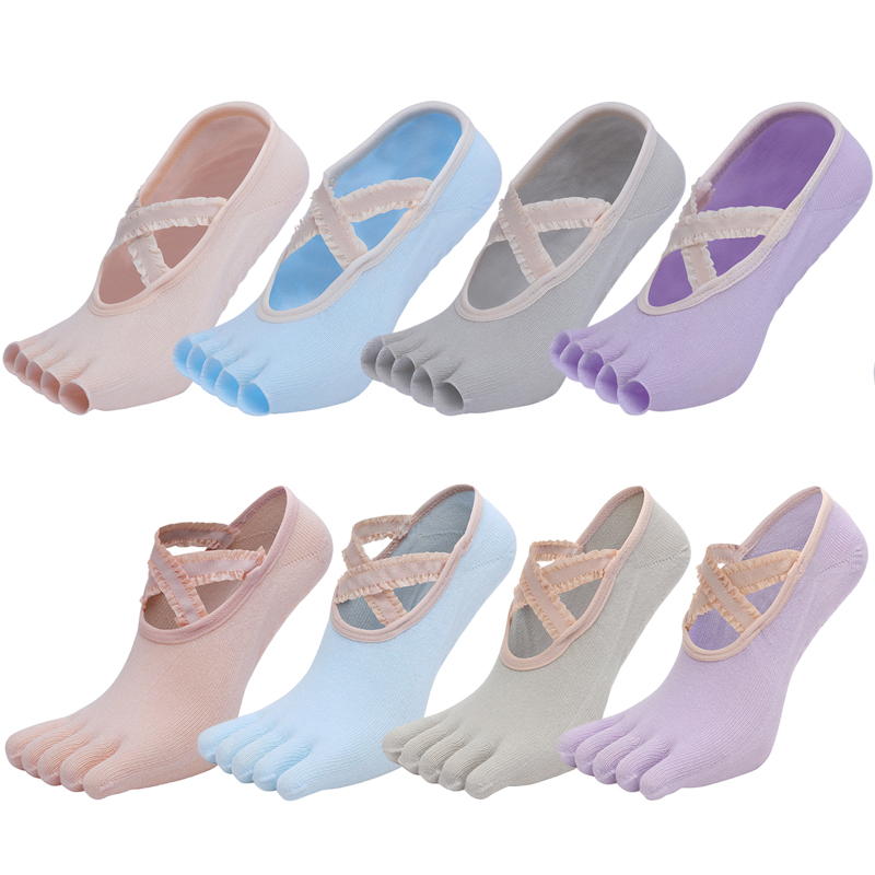 Yoga Strap Cotton - Five Finger Yoga Socks Lace Cross